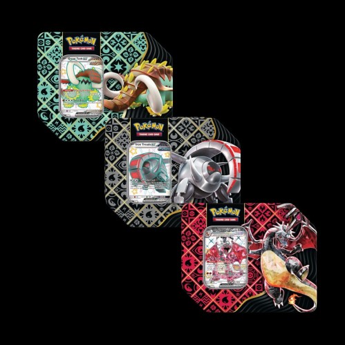 Pokemon TCG Paldean Fates - Tin 5-booster x3